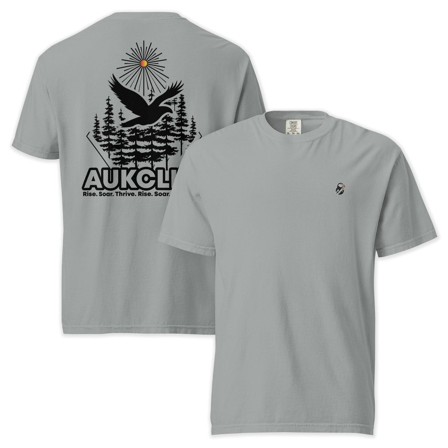 AukCliff Rear Print Comfort Colors T-shirt Granite / S Keep On Exploring Retro Comfort Colors T-shirt