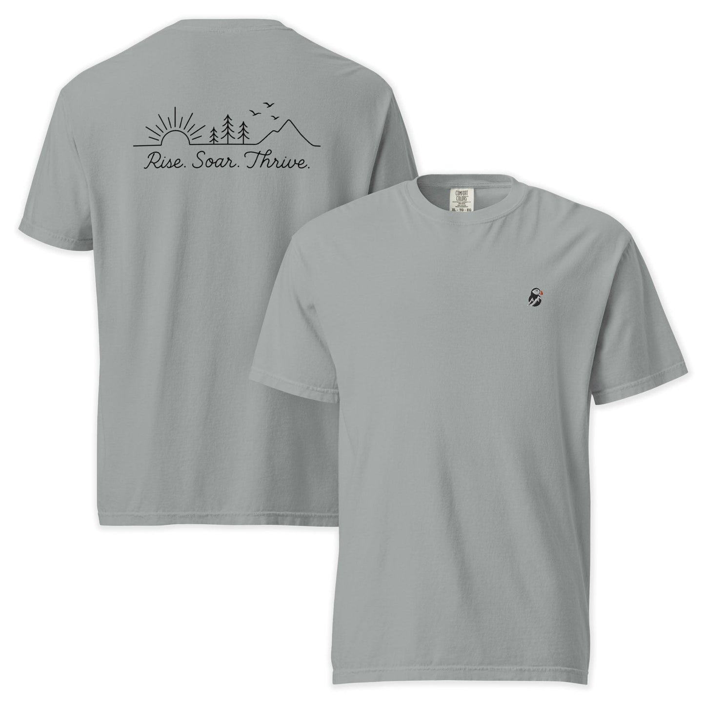 AukCliff Rear Print Comfort Colors T-shirt Granite / S Rise. Soar. Thrive. Comfort Colors Tee