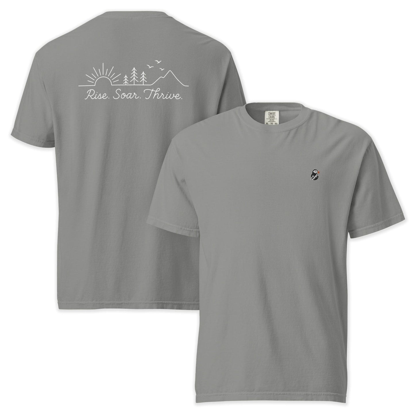 AukCliff Rear Print Comfort Colors T-shirt Grey / S Rise. Soar. Thrive. Comfort Colors Tee