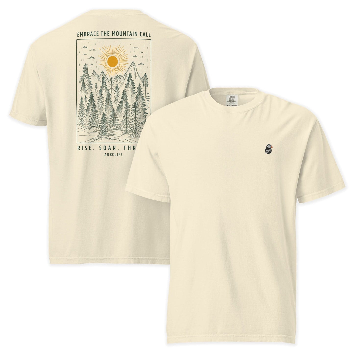 AukCliff Rear Print Comfort Colors T-shirt Ivory / S Mountain Call Comfort Colors T-shirt