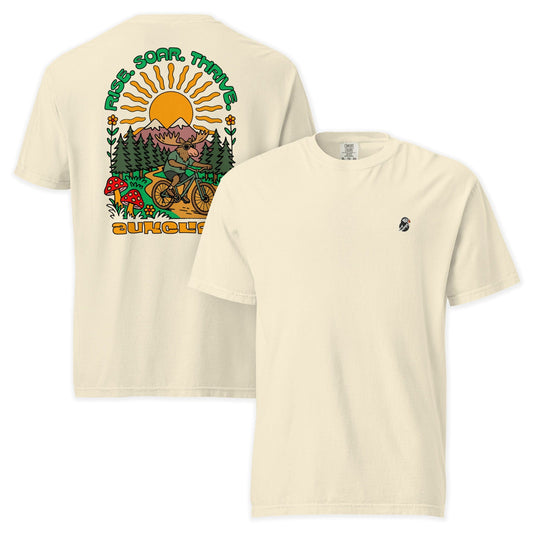 AukCliff Rear Print Comfort Colors T-shirt Ivory / S Retro Bike Moose Comfort Colors Tee