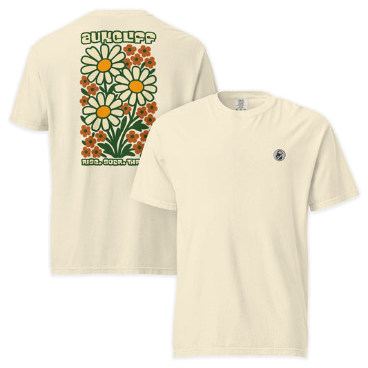 AukCliff Rear Print Comfort Colors T-shirt Ivory / S Retro Daisy Comfort Colors T-shirt
