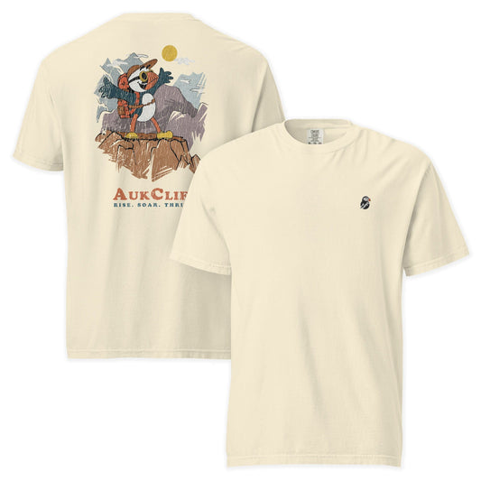 AukCliff Rear Print Comfort Colors T-shirt Ivory / S Retro Mountaineering Puffin Comfort Colors Back Print T-Shirt