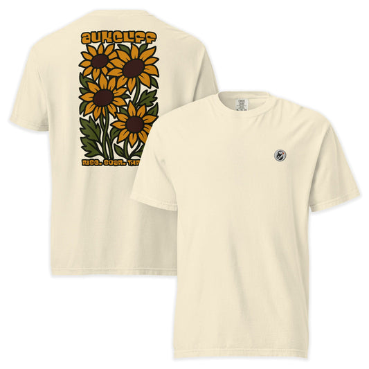 AukCliff Rear Print Comfort Colors T-shirt Ivory / S Retro Sunflower Comfort Colors T-shirt