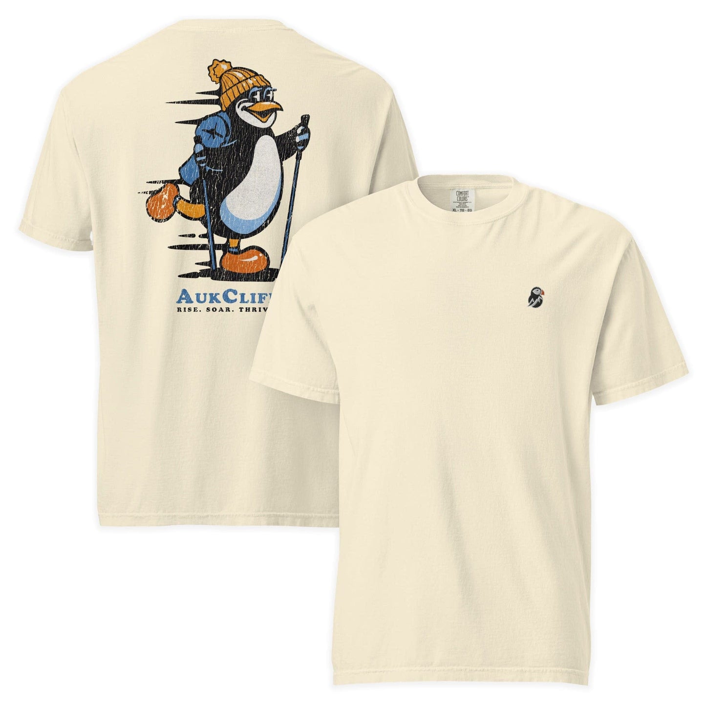 AukCliff Rear Print Comfort Colors T-shirt Ivory / S Trailblazer Penguin Back Print Comfort Colors T-Shirt