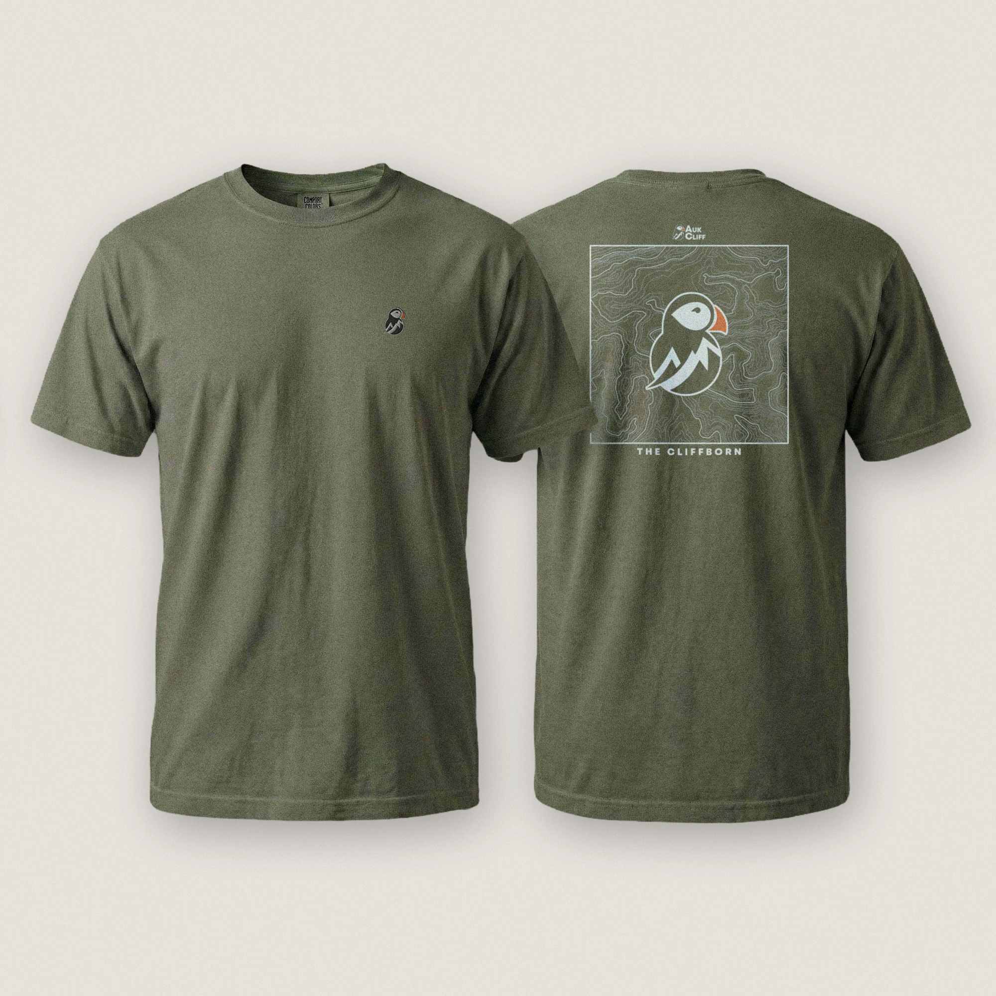 AukCliff Rear Print Comfort Colors T-shirt Moss / S The Cliffborn Comfort Colors T-Shirt