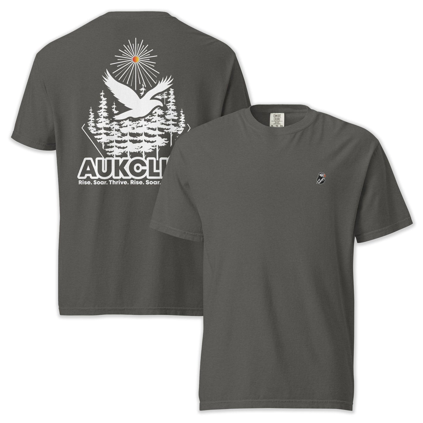 AukCliff Rear Print Comfort Colors T-shirt Pepper / S Keep On Exploring Retro Comfort Colors T-shirt