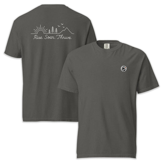 AukCliff Rear Print Comfort Colors T-shirt Pepper / S Rise. Soar. Thrive. Comfort Colors Tee