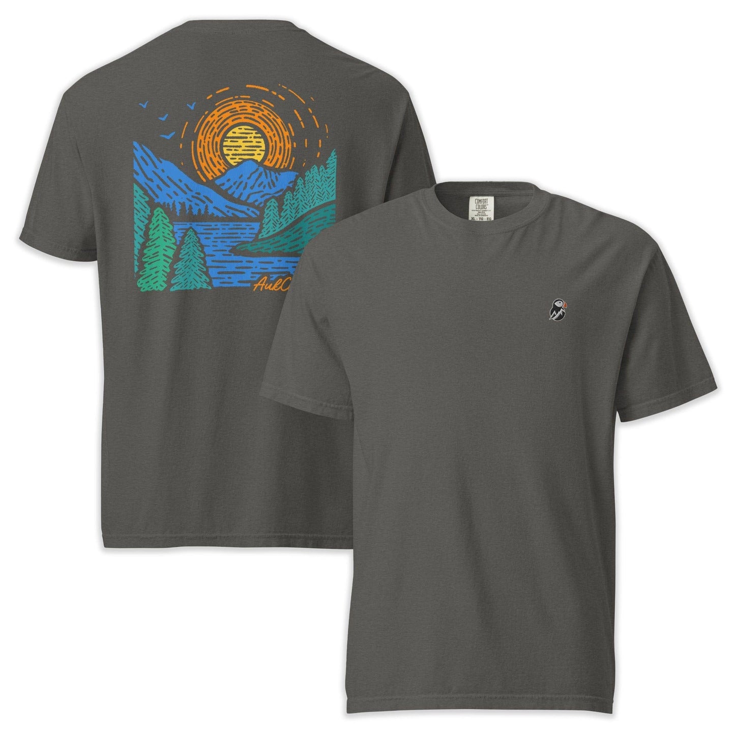 AukCliff Rear Print Comfort Colors T-shirt Pepper / S Sunrise Vista Landscape Back Print Comfort Colors T-Shirt