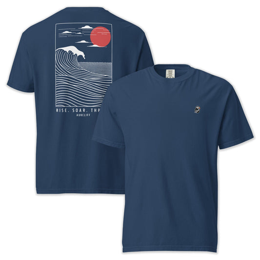 AukCliff Rear Print Comfort Colors T-shirt True Navy / S Coastal Waves Comfort Colors T-shirt