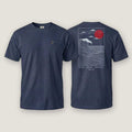 AukCliff Rear Print Comfort Colors T-shirt True Navy / S Coastal Waves Comfort Colors T-shirt