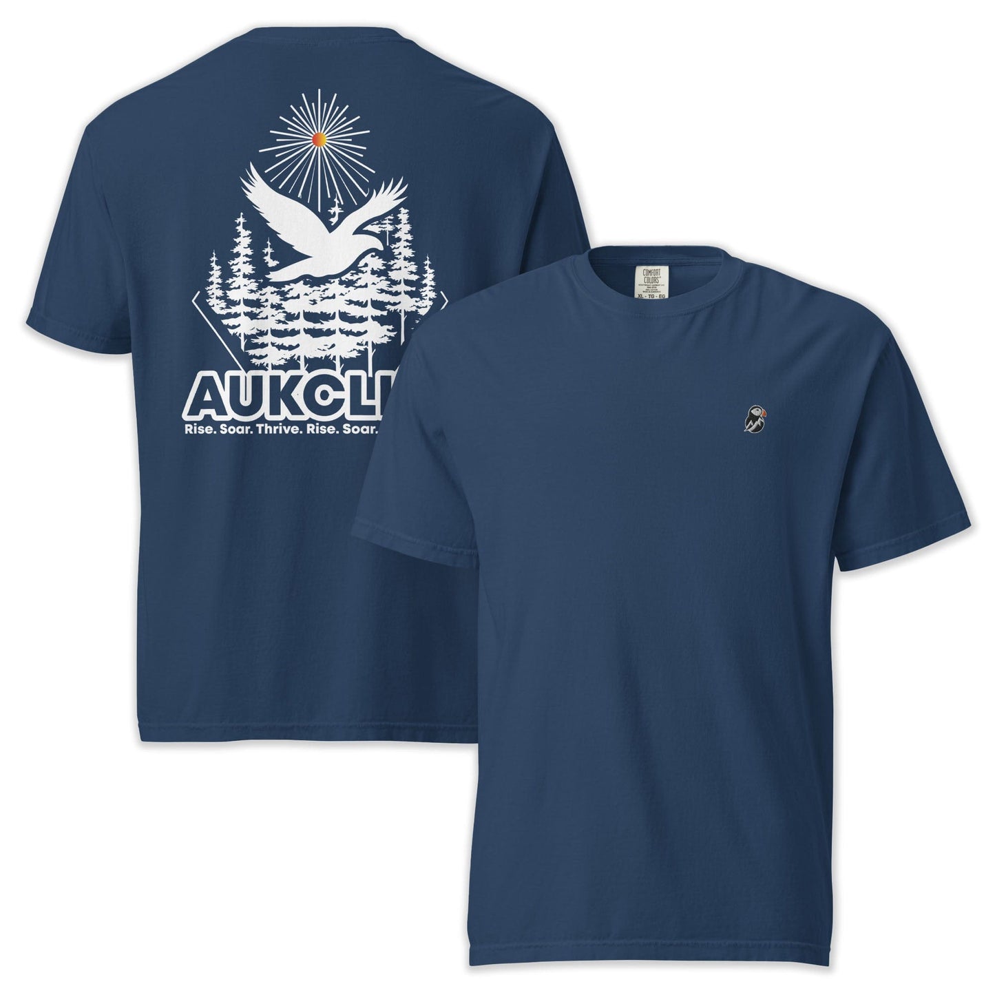 AukCliff Rear Print Comfort Colors T-shirt True Navy / S Keep On Exploring Retro Comfort Colors T-shirt