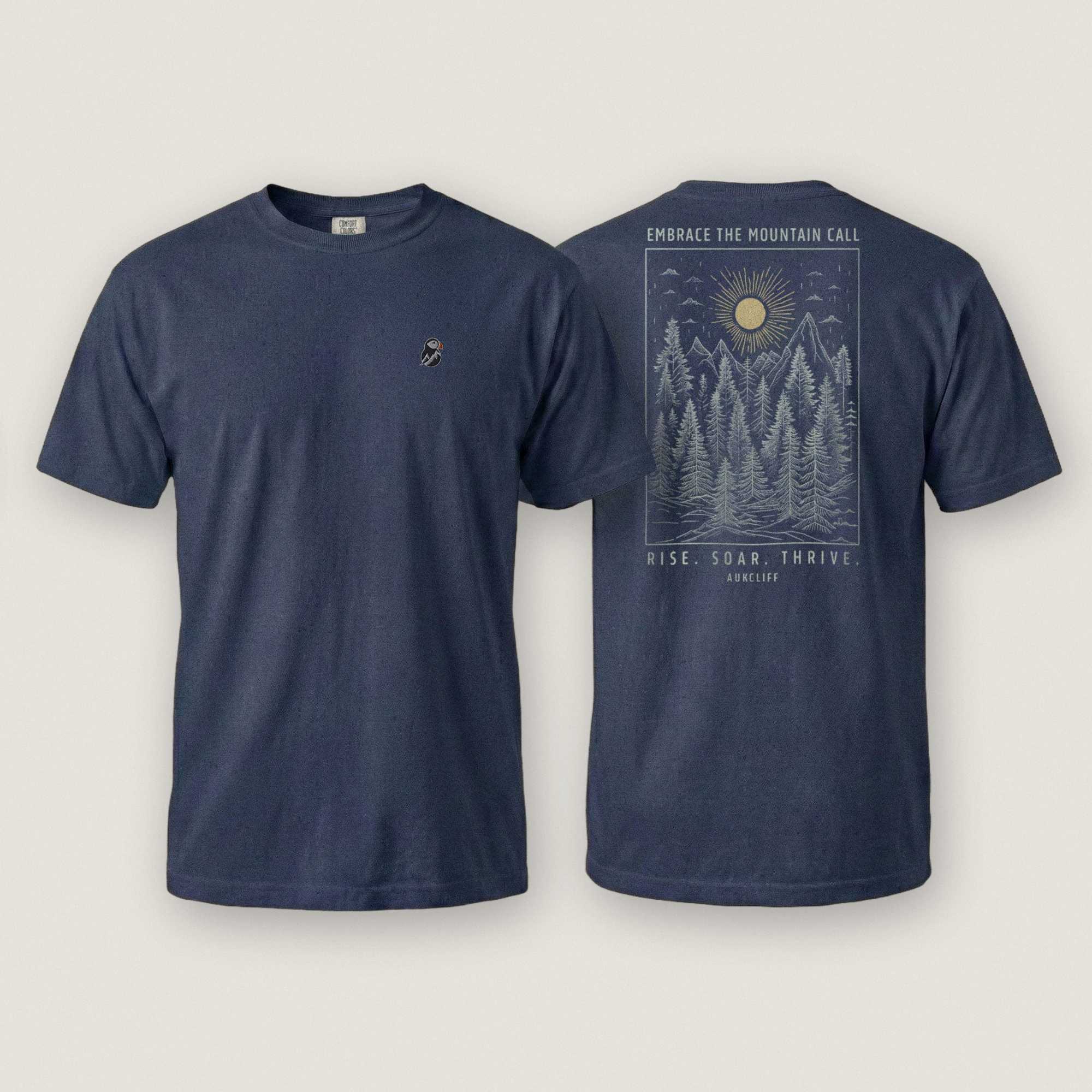 AukCliff Rear Print Comfort Colors T-shirt True Navy / S Mountain Call Comfort Colors T-shirt