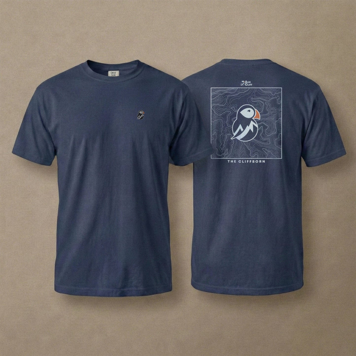 AukCliff Rear Print Comfort Colors T-shirt True Navy / S The Cliffborn Comfort Colors T-Shirt