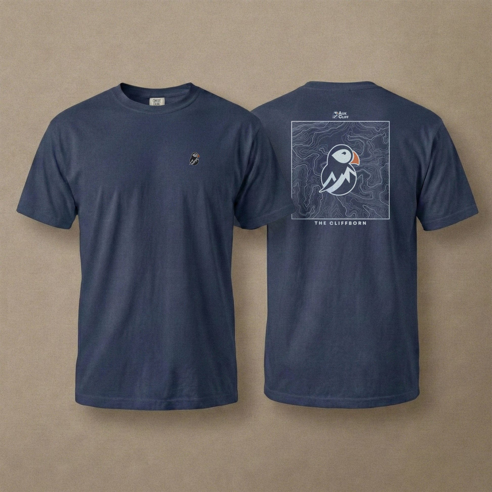 AukCliff Rear Print Comfort Colors T-shirt True Navy / S The Cliffborn Comfort Colors T-Shirt