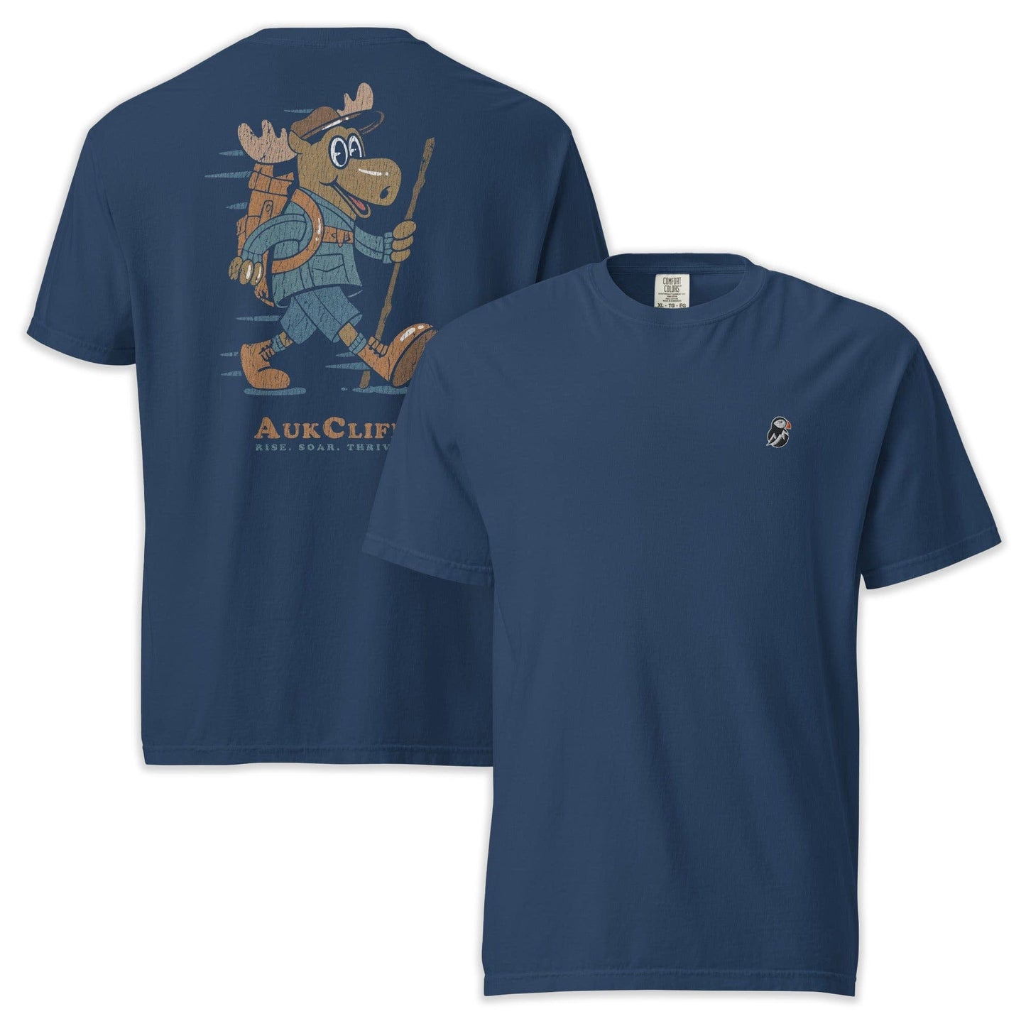 AukCliff Rear Print Comfort Colors T-shirt True Navy / S Trailblazer Moose Back Print Comfort Colors T-Shirt