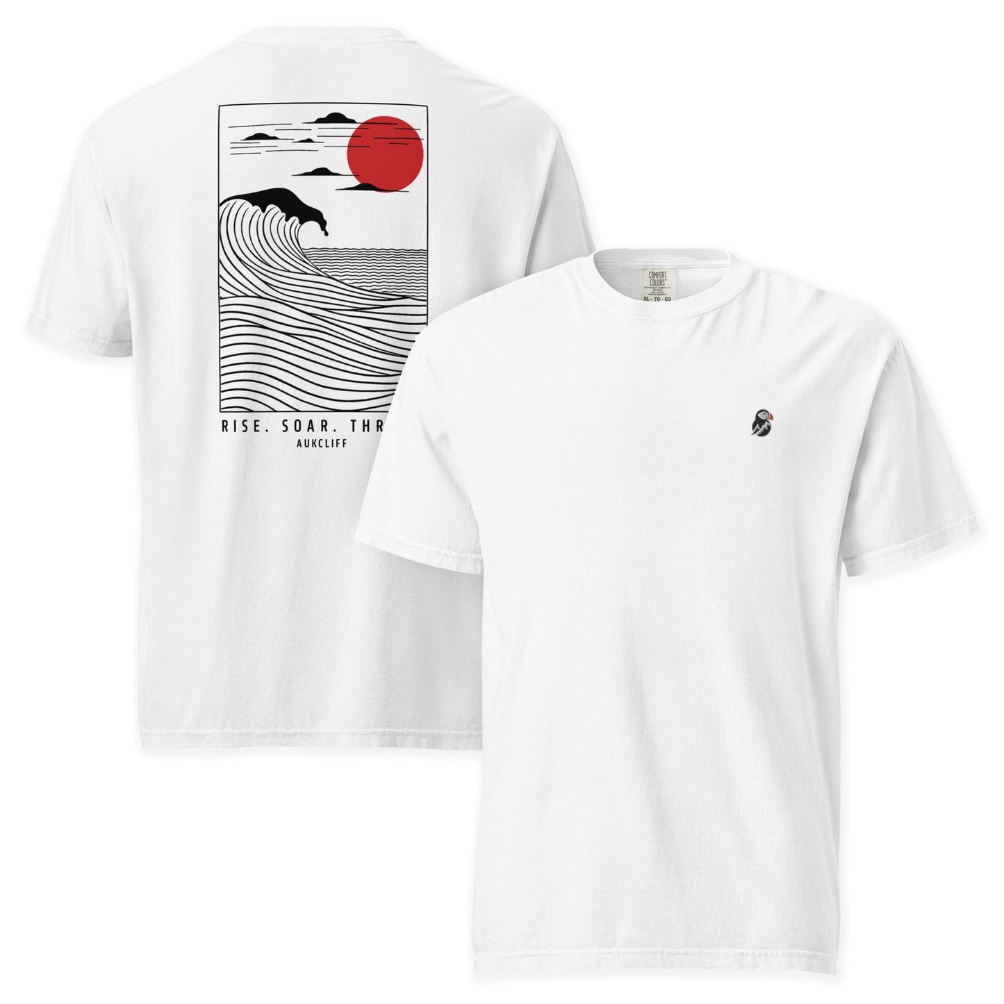 AukCliff Rear Print Comfort Colors T-shirt White / S Coastal Waves Comfort Colors T-shirt