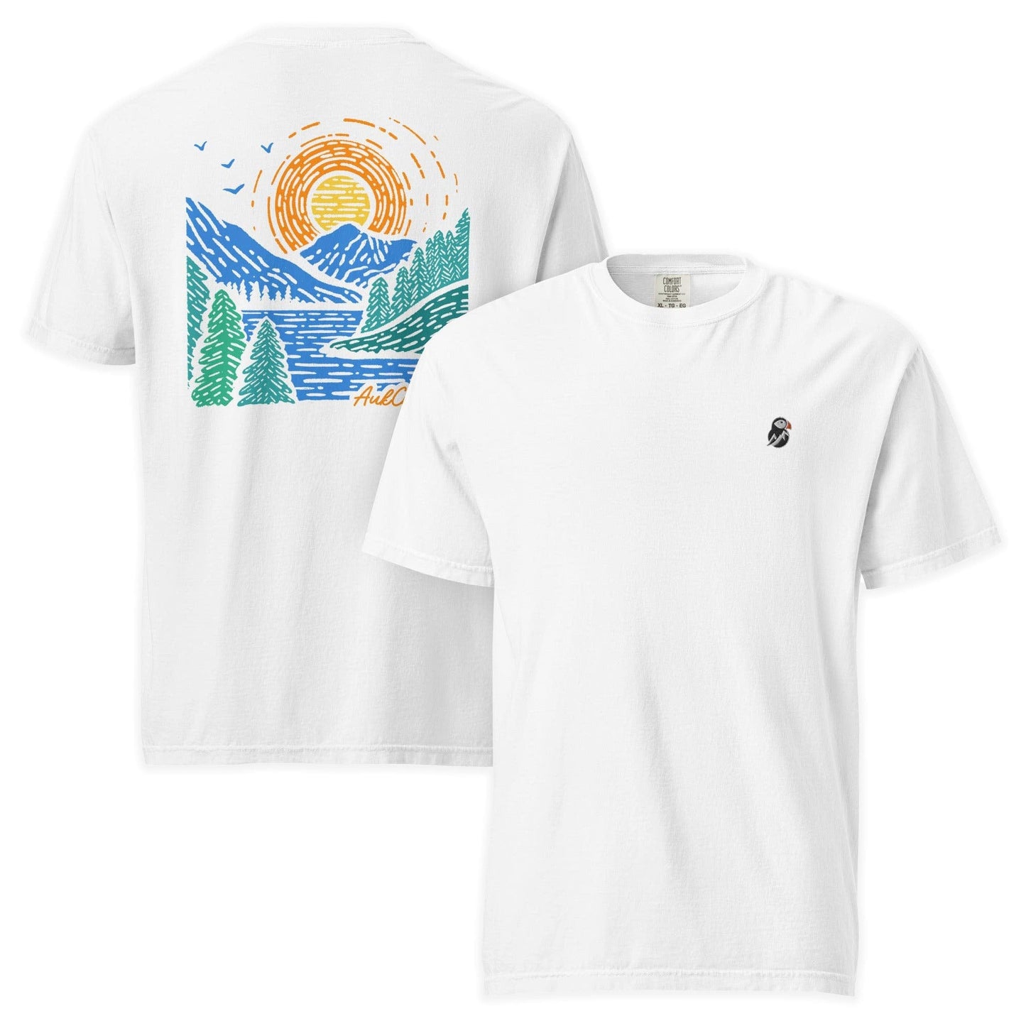AukCliff Rear Print Comfort Colors T-shirt White / S Sunrise Vista Landscape Back Print Comfort Colors T-Shirt