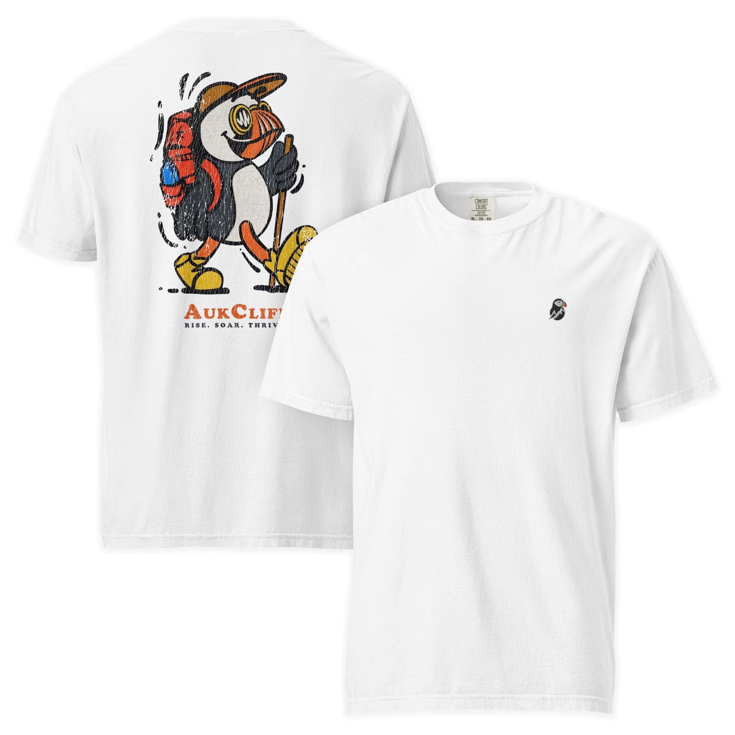 AukCliff Rear Print Comfort Colors T-shirt White / S Trailblazer Puffin Back Print Comfort Colors T-Shirt