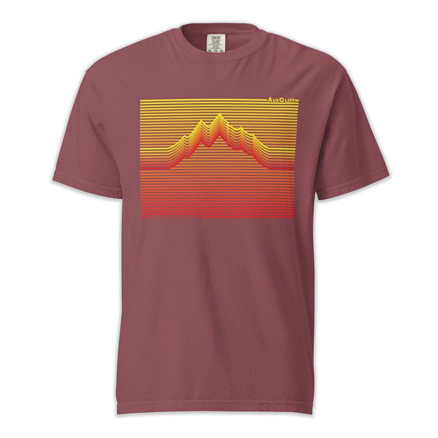 AukCliff Simple Comfort Colors T-shirt Brick / S AukCliff Retro Mountain Wave Comfort Colors T-shirt