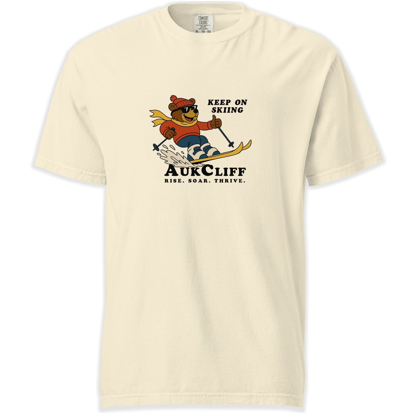 AukCliff Simple Comfort Colors T-shirt Ivory / S AukCliff Keep On Skiing Comfort Colors T-shirt