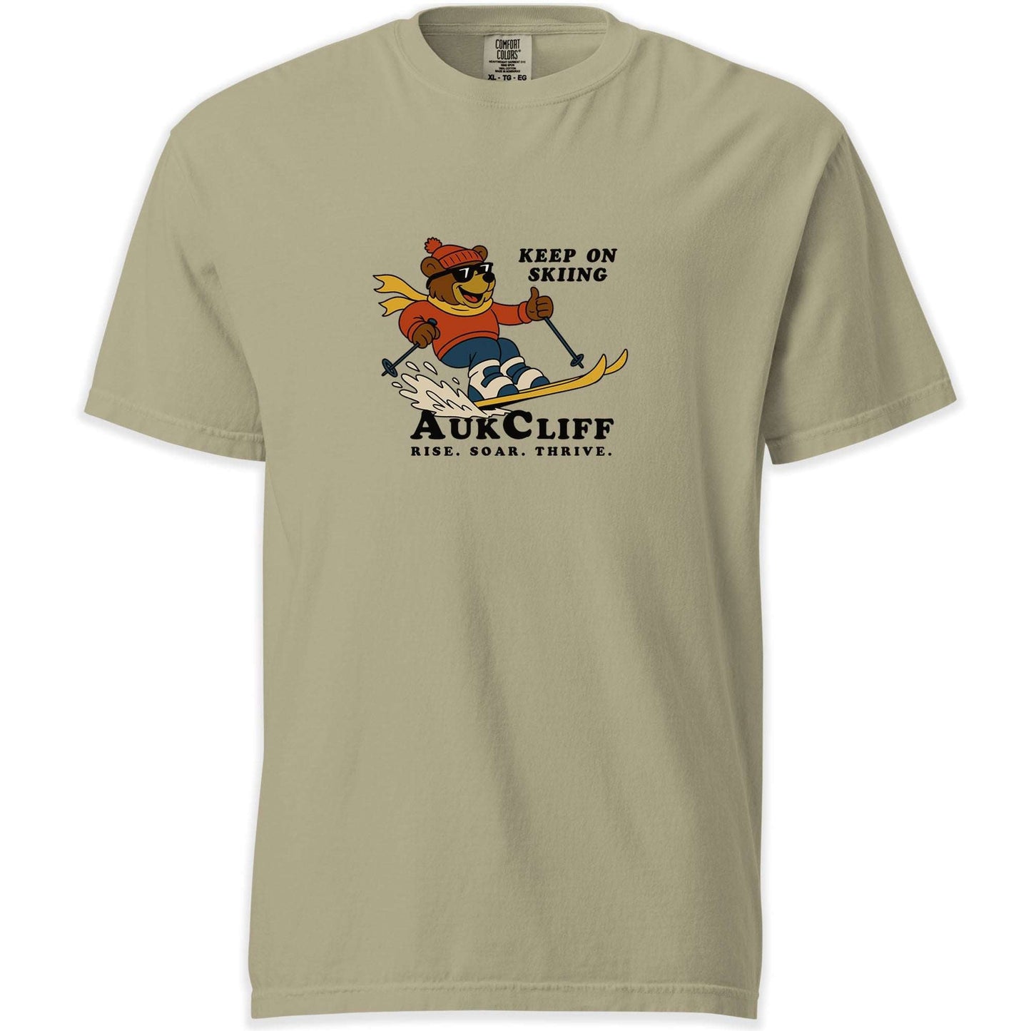 AukCliff Simple Comfort Colors T-shirt Khaki / S AukCliff Keep On Skiing Comfort Colors T-shirt