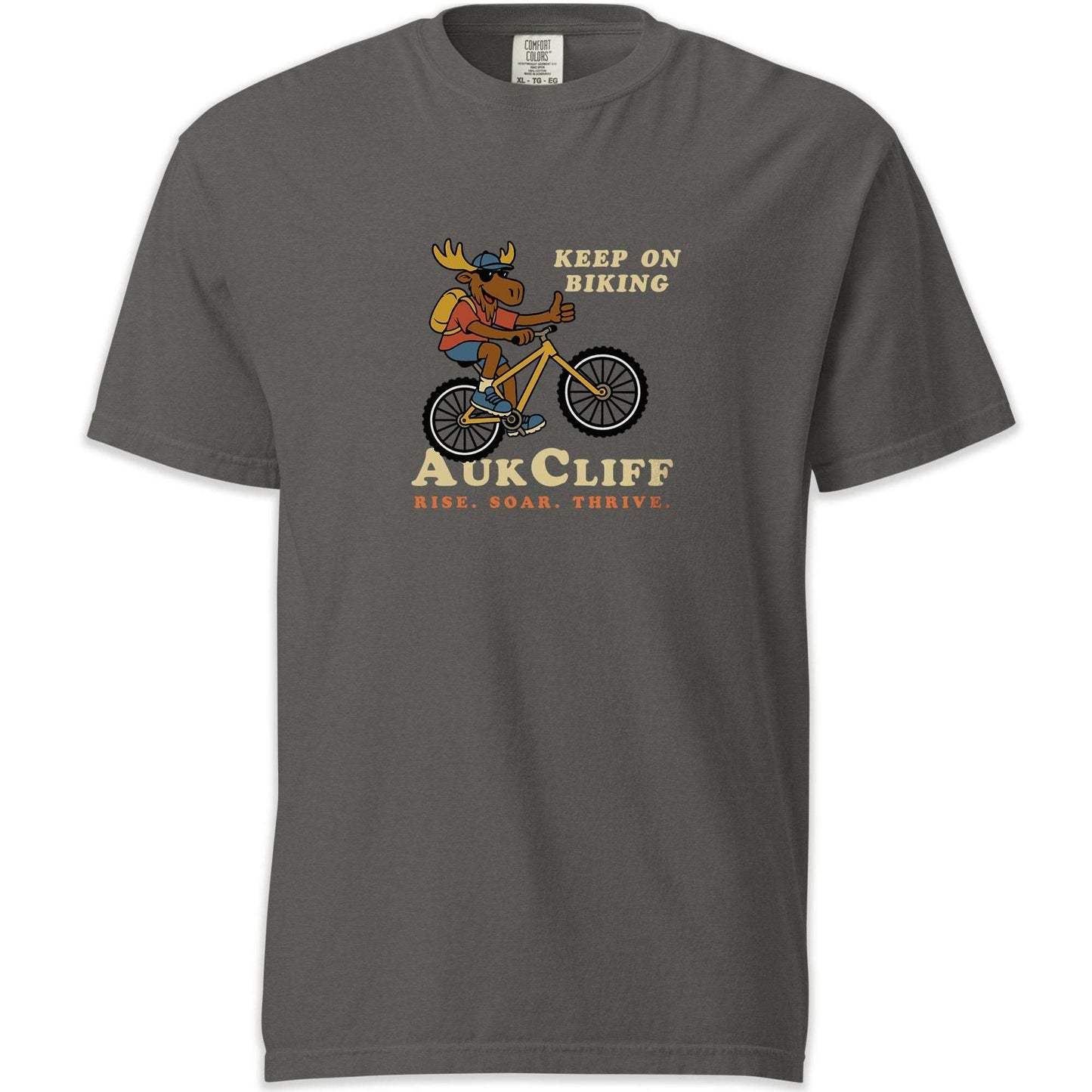 AukCliff Simple Comfort Colors T-shirt Pepper / S AukCliff Keep On Biking Comfort Colors T-shirt