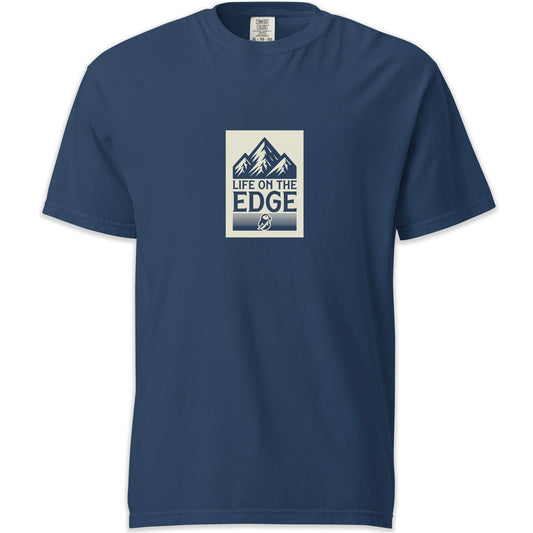 AukCliff Simple Comfort Colors T-shirt True Navy / S Life On The Edge Comfort Colors T-shirt.
