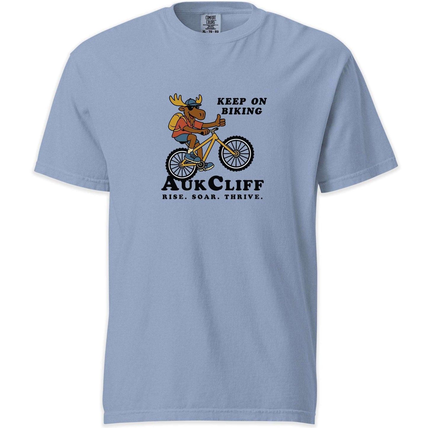 AukCliff Simple Comfort Colors T-shirt Washed Denim / S AukCliff Keep On Biking Comfort Colors T-shirt