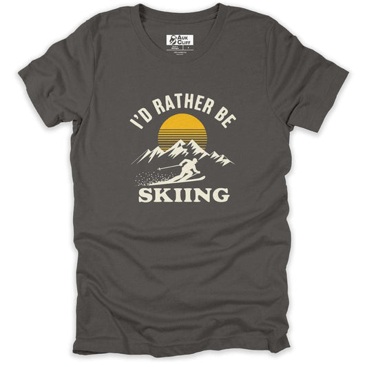 AukCliff Skiing and Snowboarding Graphic Tees Asphalt / S Ski Bum T-Shirt