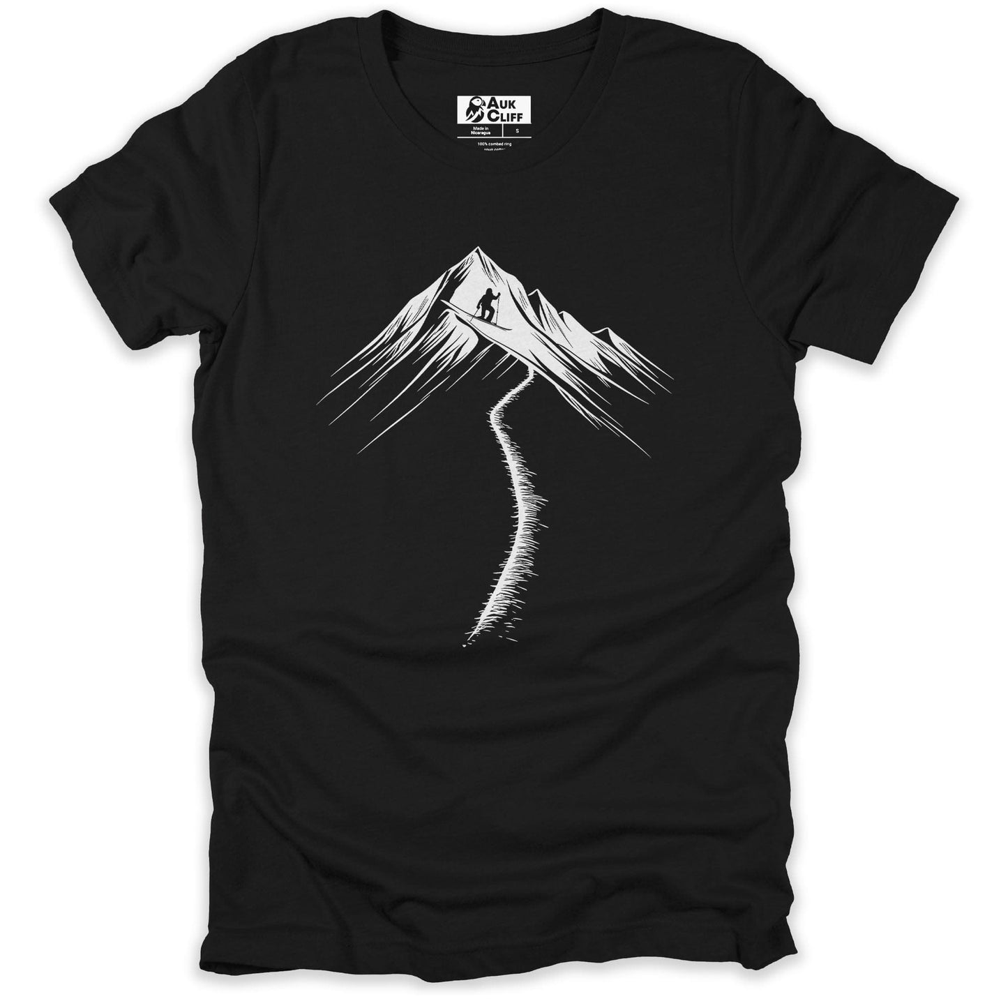 AukCliff Skiing and Snowboarding Graphic Tees Black / S Mountain Skier T-shirt
