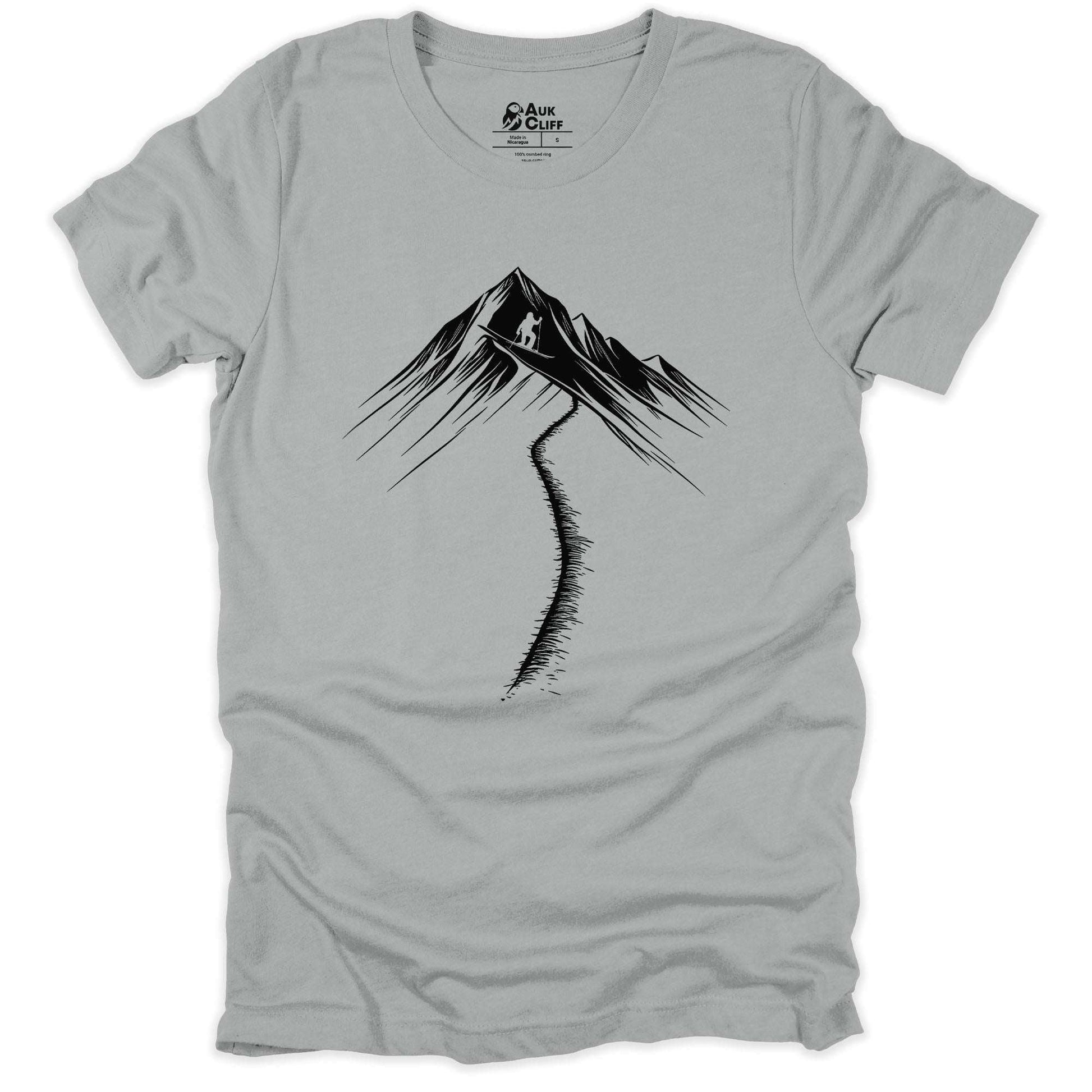 AukCliff Skiing and Snowboarding Graphic Tees Silver / S Mountain Skier T-shirt