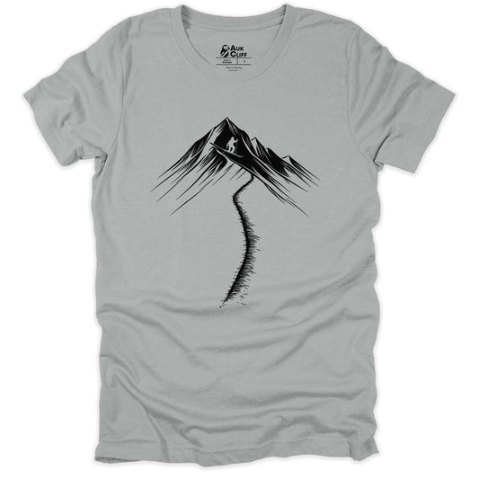 AukCliff Skiing and Snowboarding Graphic Tees Silver / S Mountain Skier T-shirt