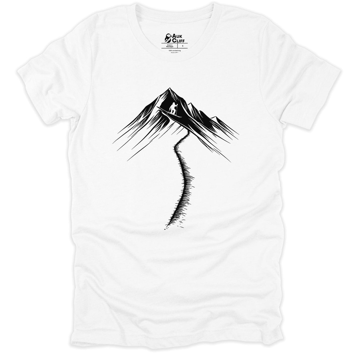 AukCliff Skiing and Snowboarding Graphic Tees White / S Mountain Skier T-shirt