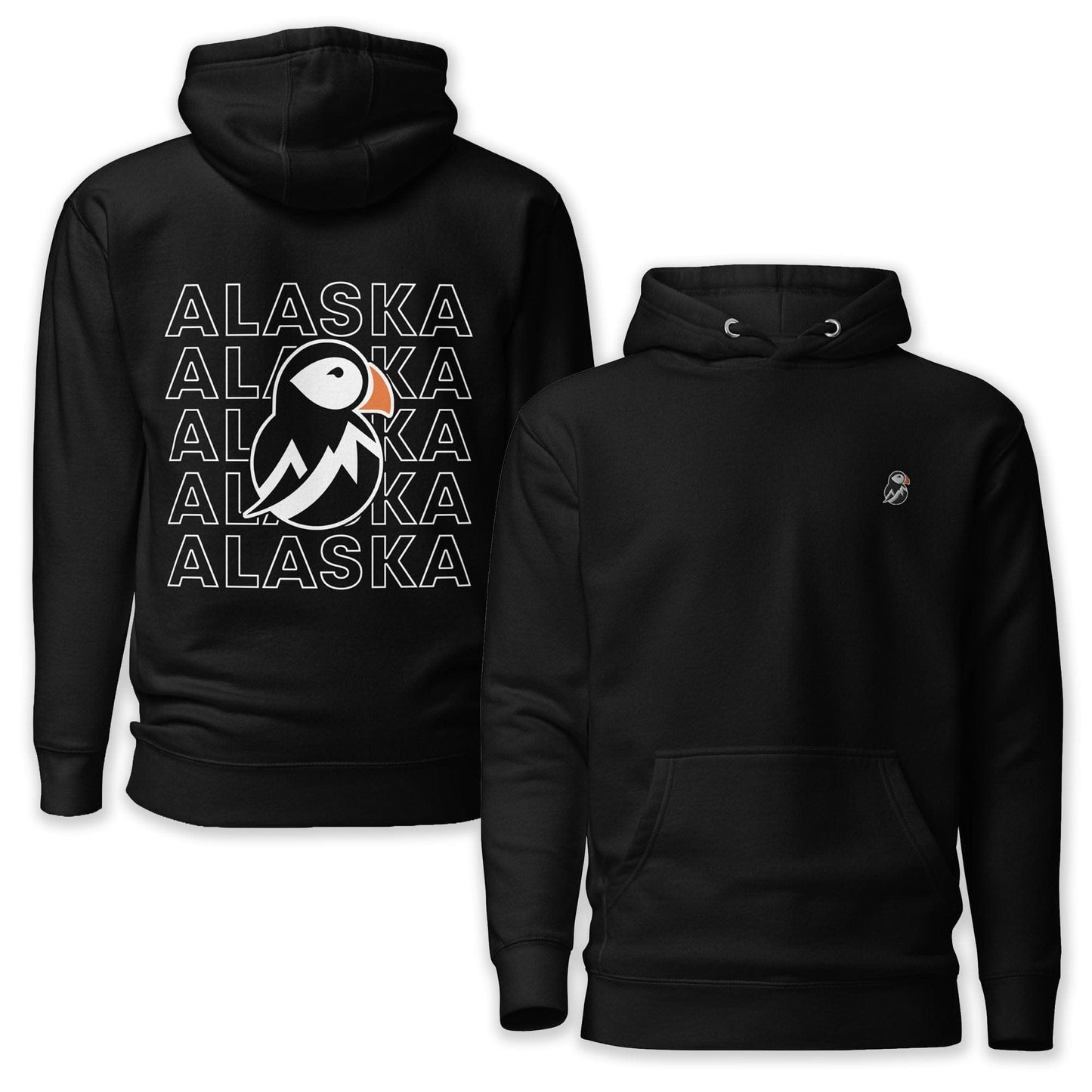 AukCliff® The Origin Collection Hoodie Black / S Alaska North Born Back Print Hoodie