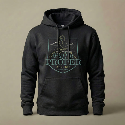 AukCliff® The Origin Collection Hoodie Black / S Puffin Proper Hoodie