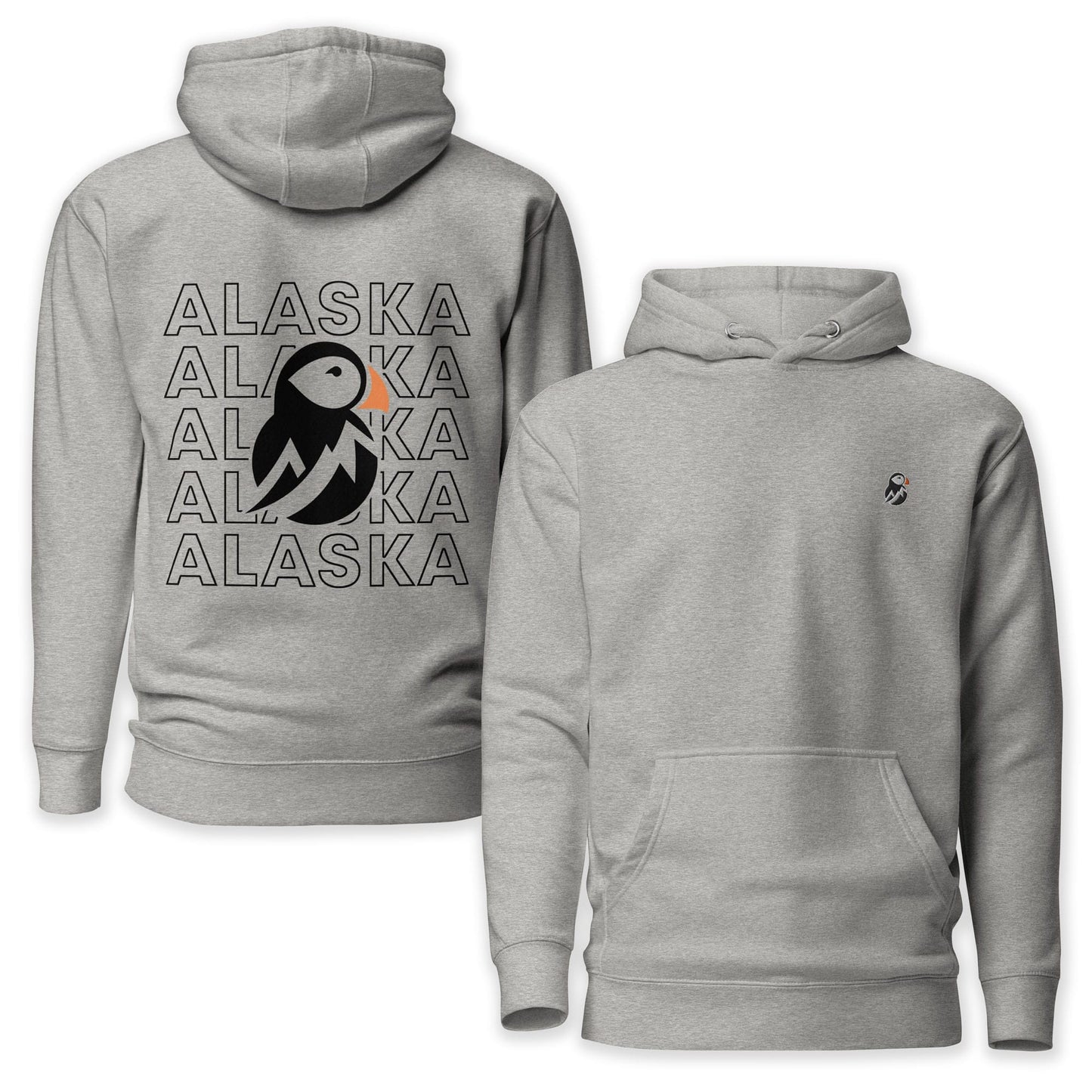 AukCliff® The Origin Collection Hoodie Carbon Grey / S Alaska North Born Back Print Hoodie