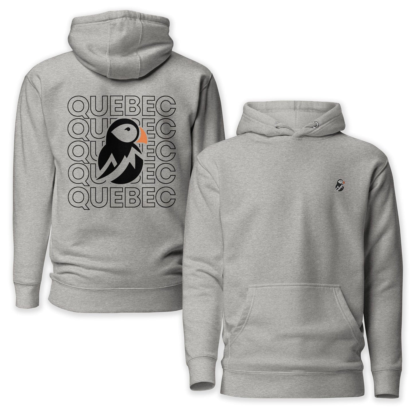 AukCliff® The Origin Collection Hoodie Carbon Grey / S Quebec North Born Back Print Hoodie