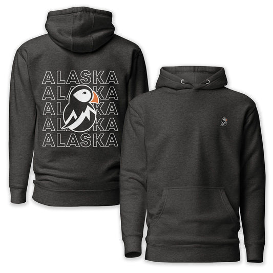 AukCliff® The Origin Collection Hoodie Charcoal Heather / S Alaska North Born Back Print Hoodie