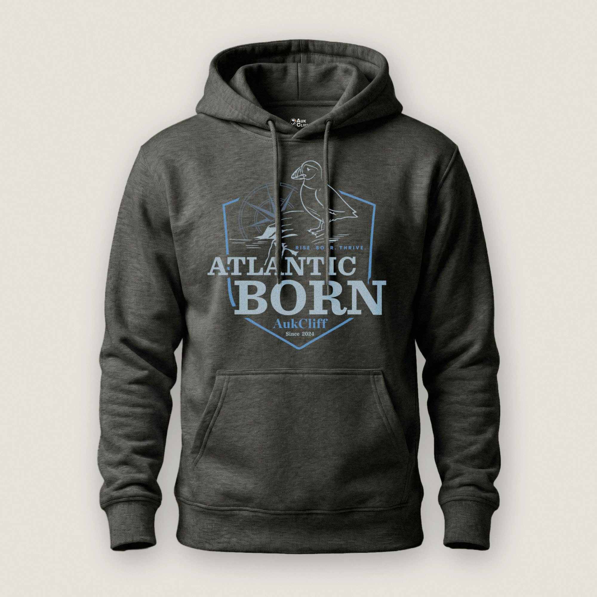 AukCliff® The Origin Collection Hoodie Charcoal Heather / S Atlantic Born Hoodie