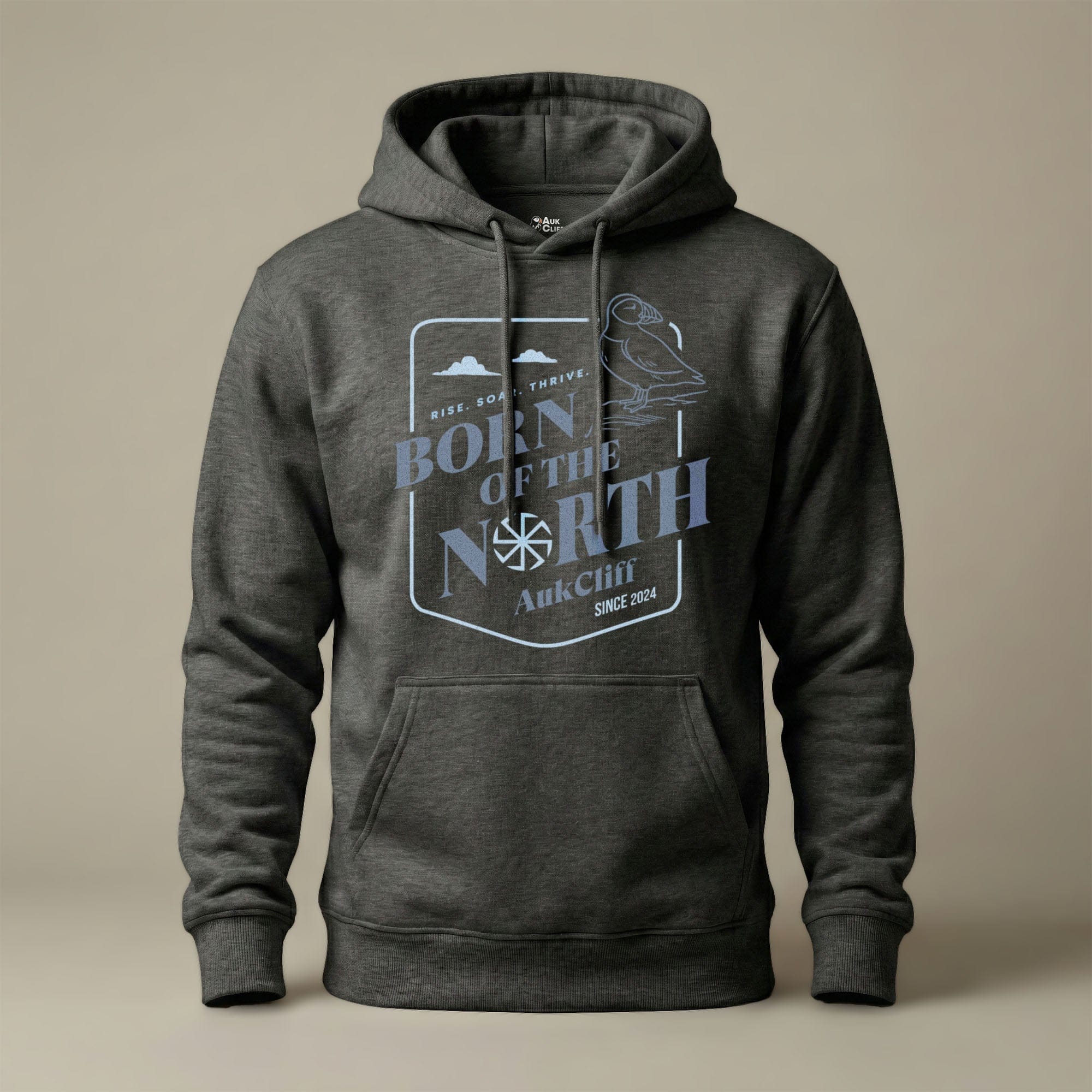 AukCliff® The Origin Collection Hoodie Charcoal Heather / S Born of the North Hoodie