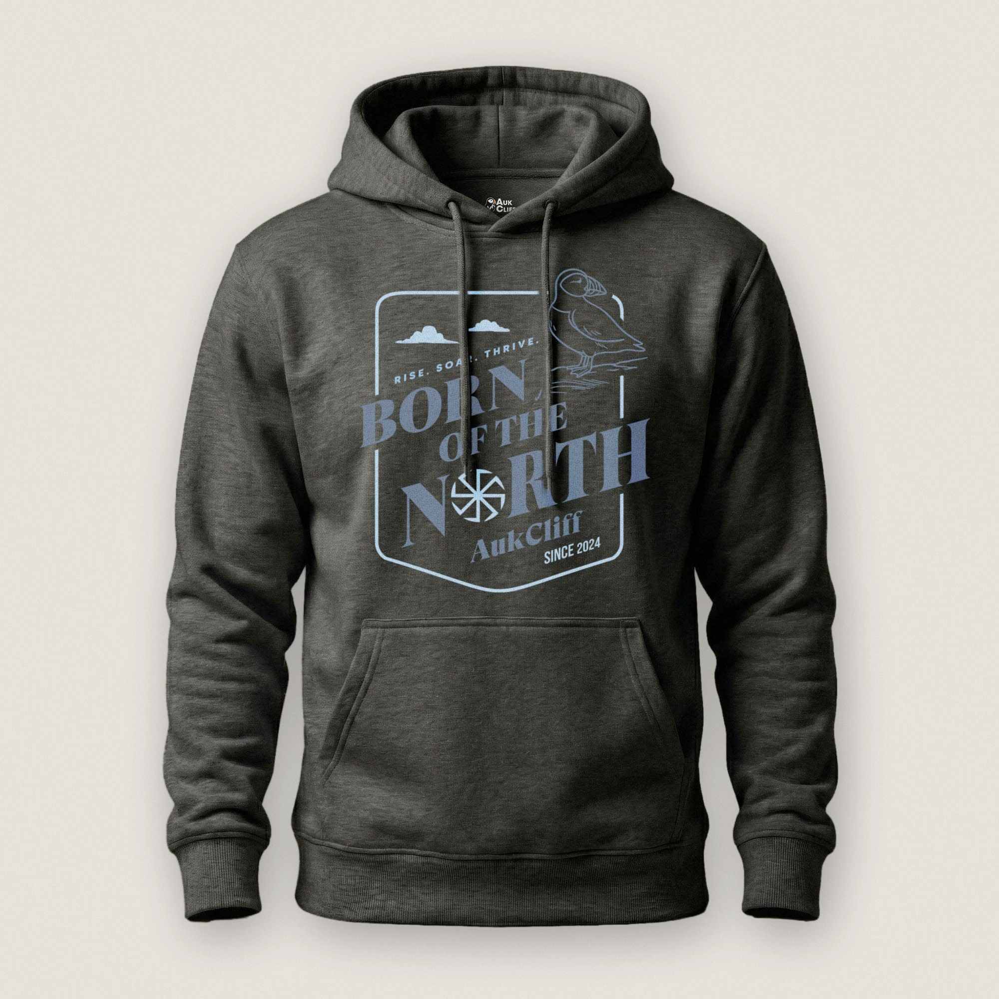AukCliff® The Origin Collection Hoodie Charcoal Heather / S Born of the North Hoodie