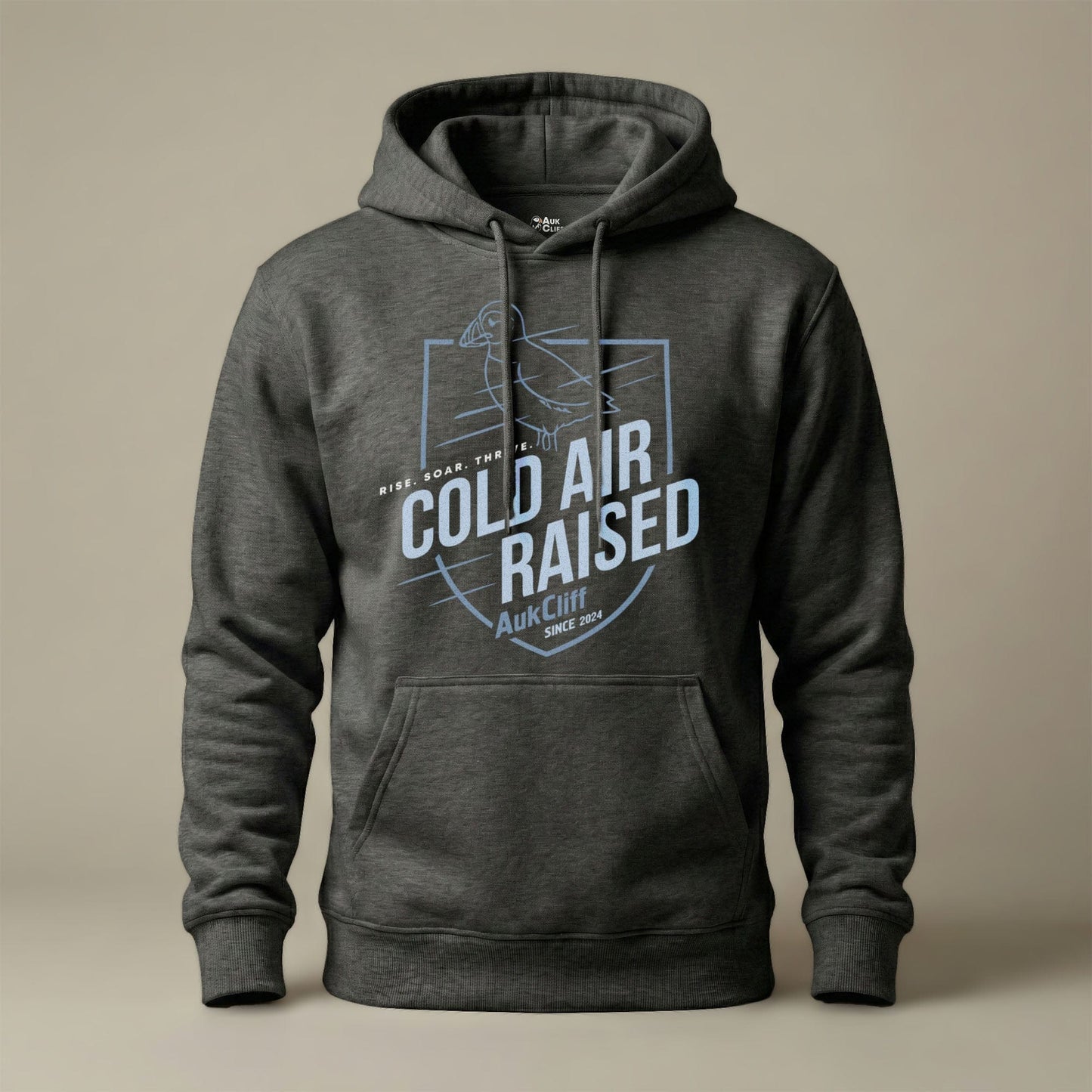 AukCliff® The Origin Collection Hoodie Charcoal Heather / S Cold Air Raised Hoodie