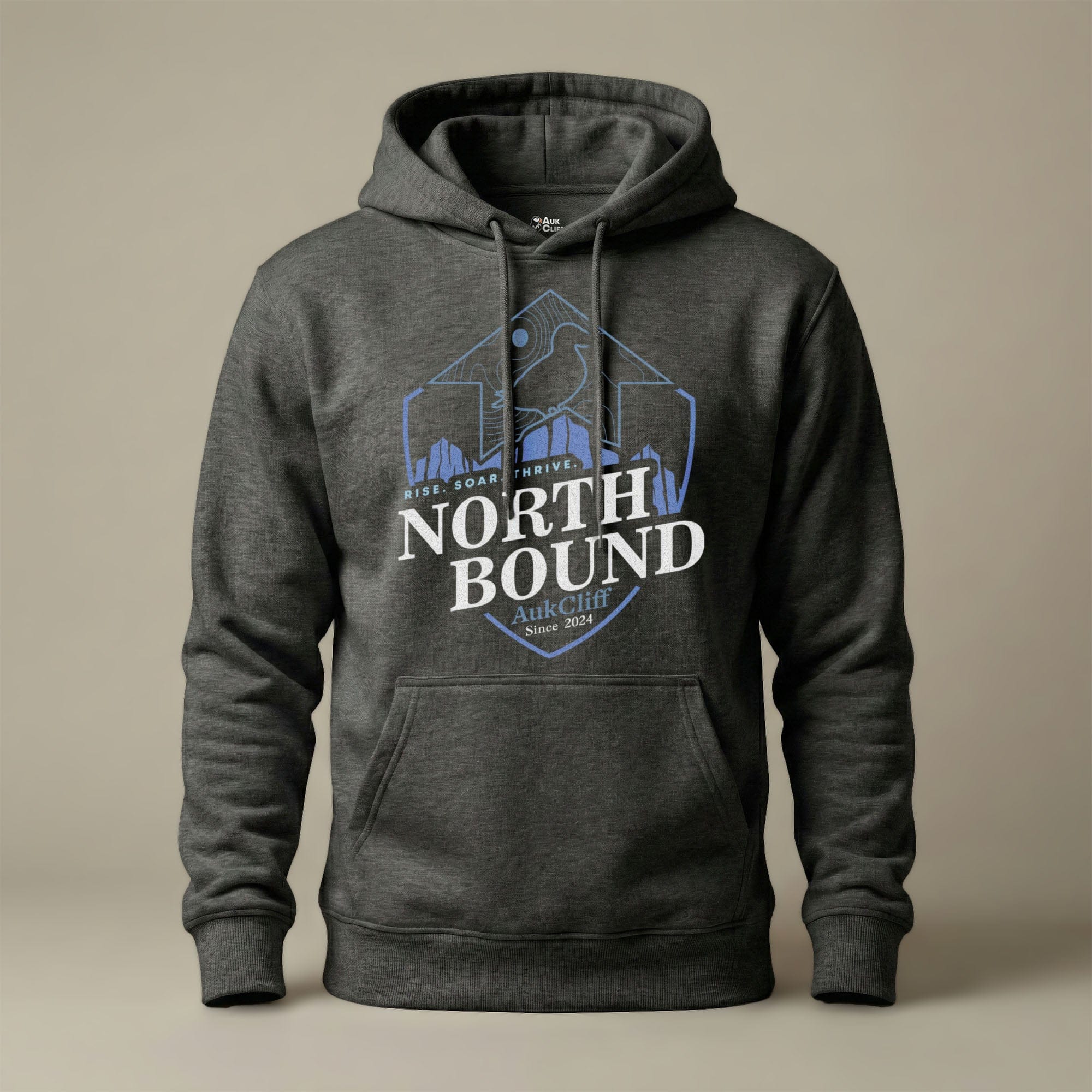 AukCliff® The Origin Collection Hoodie Charcoal Heather / S North Bound Hoodie