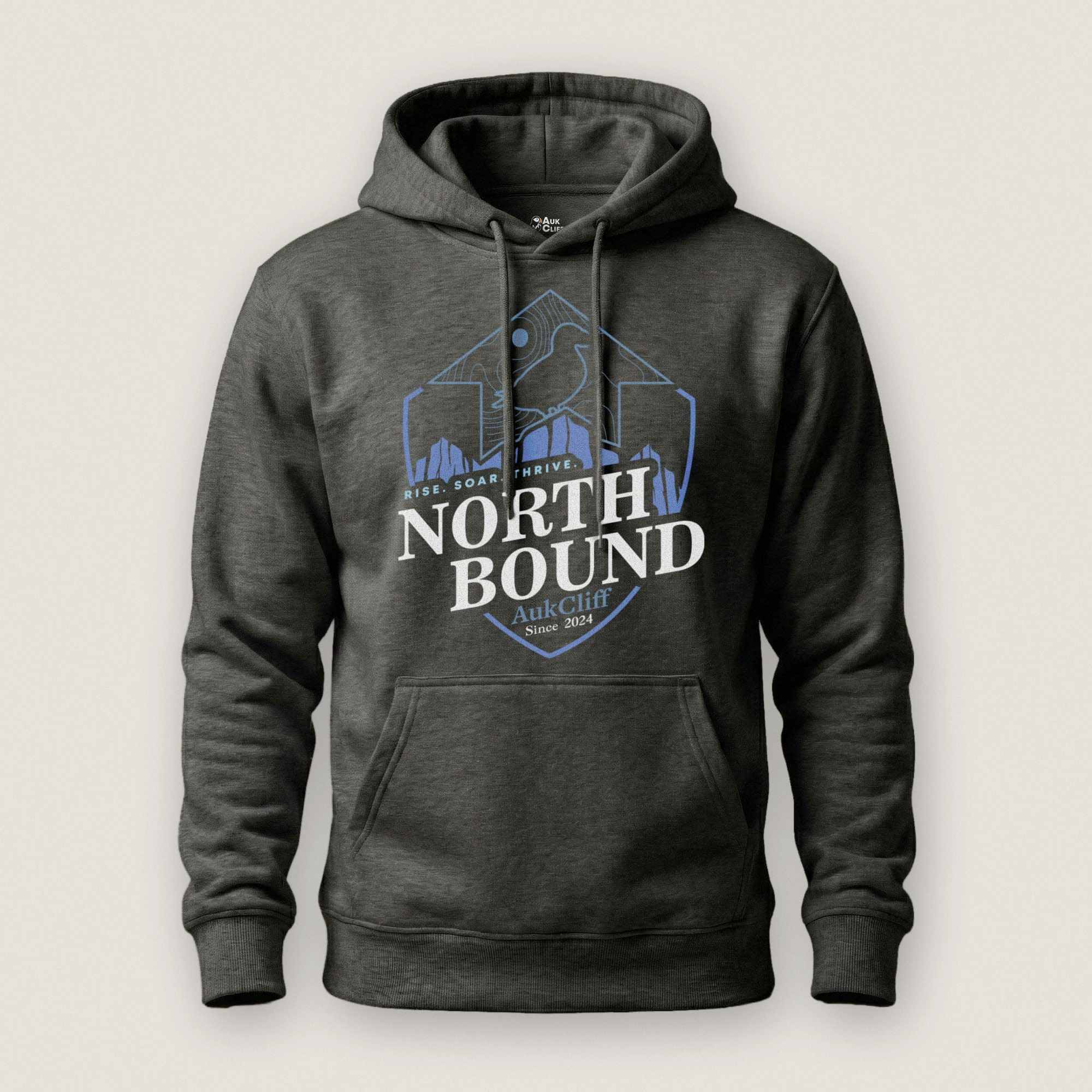 AukCliff® The Origin Collection Hoodie Charcoal Heather / S North Bound Hoodie