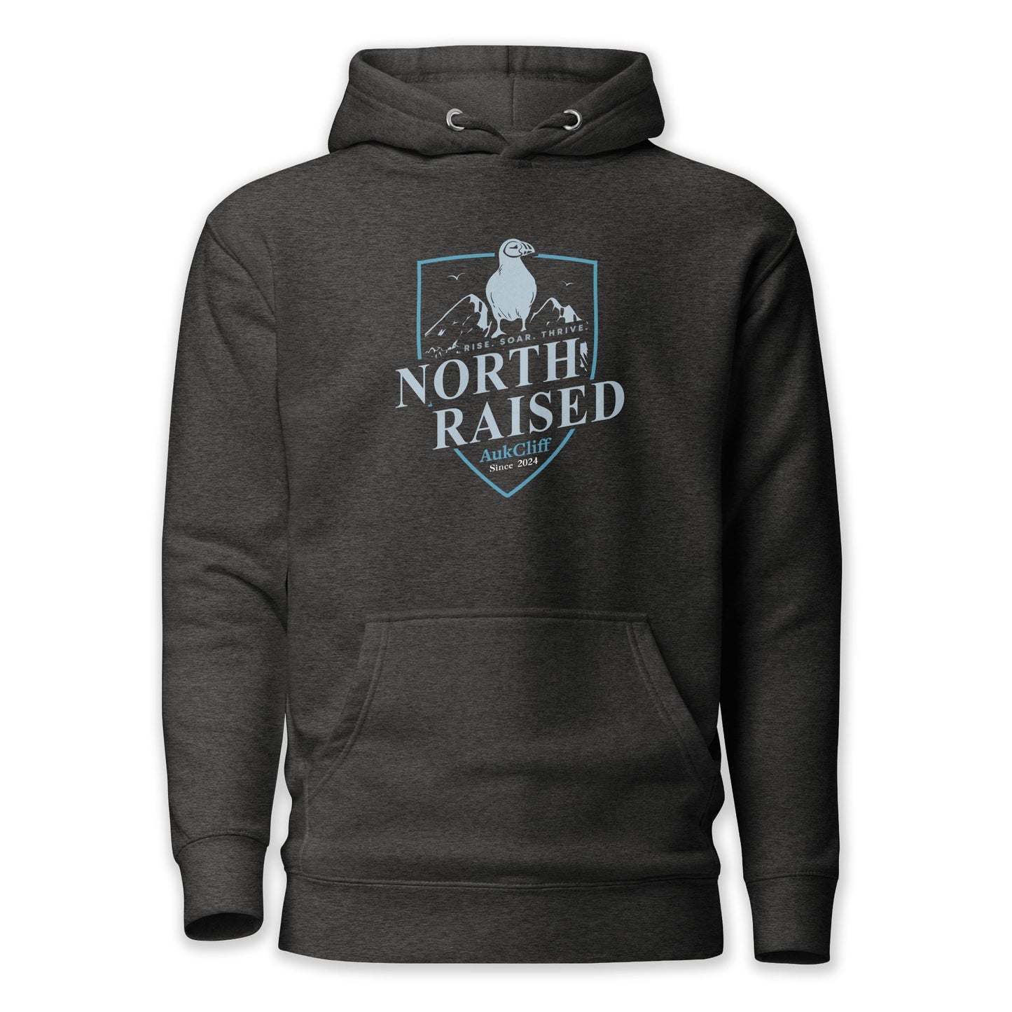 AukCliff® The Origin Collection Hoodie Charcoal Heather / S North Raised Hoodie