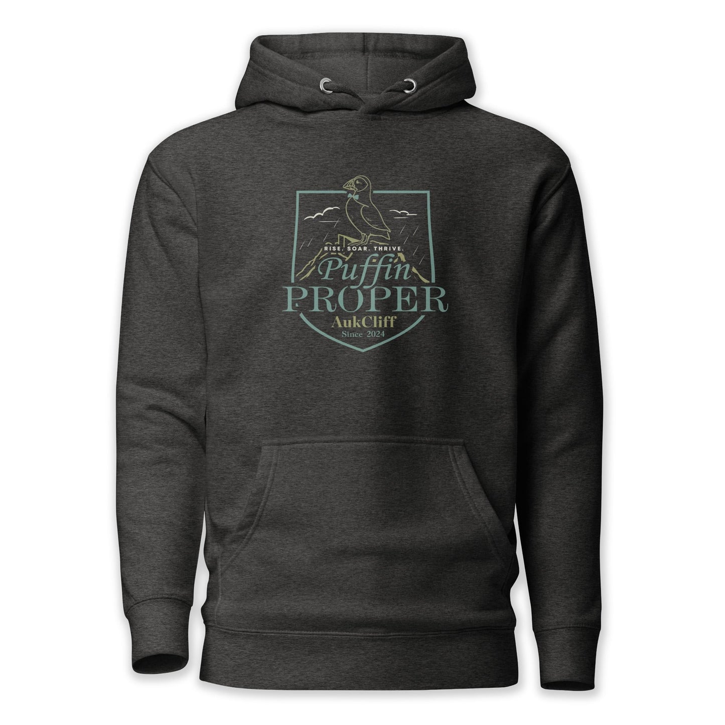 AukCliff® The Origin Collection Hoodie Charcoal Heather / S Puffin Proper Hoodie