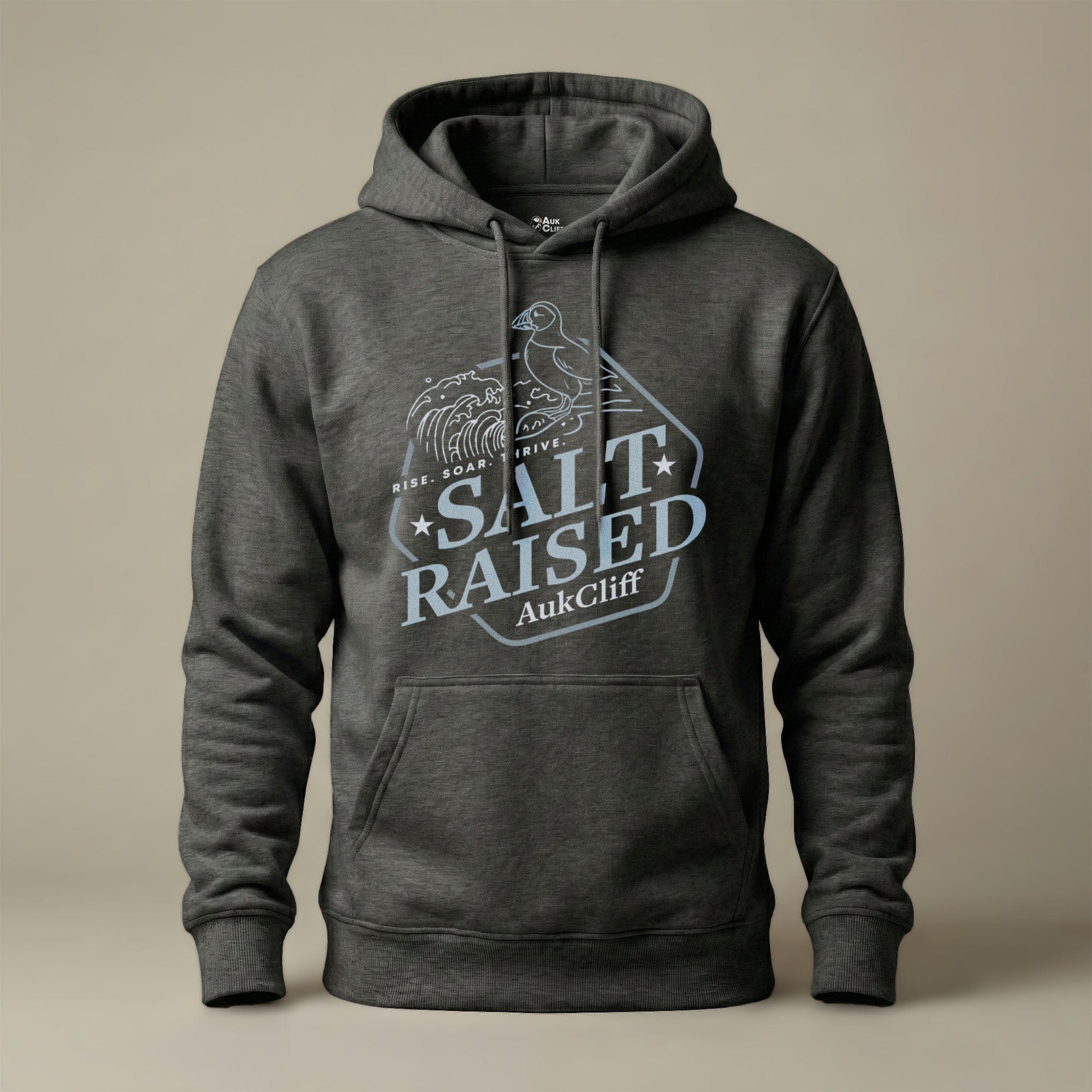 AukCliff® The Origin Collection Hoodie Charcoal Heather / S Salt Raised Hoodie