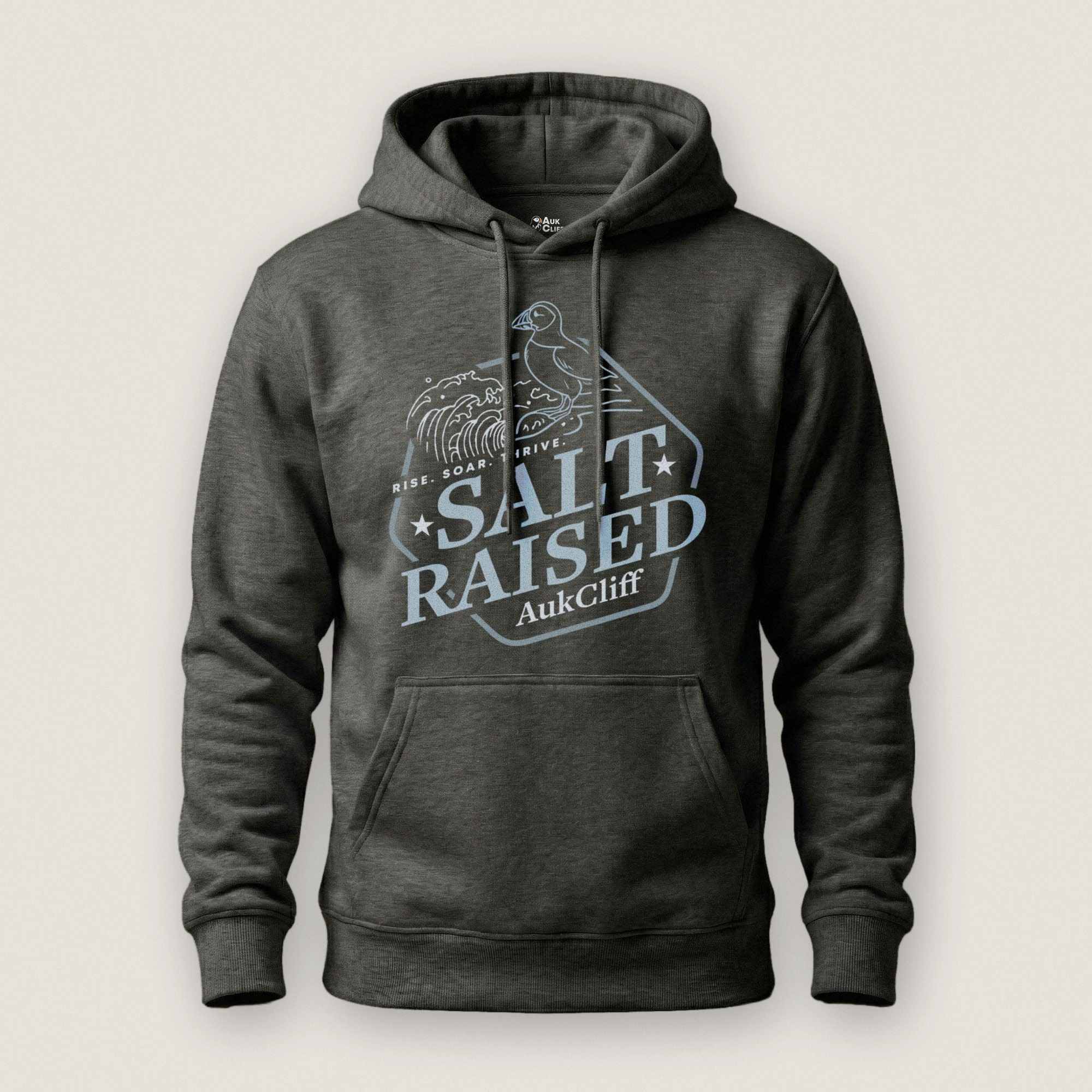 AukCliff® The Origin Collection Hoodie Charcoal Heather / S Salt Raised Hoodie