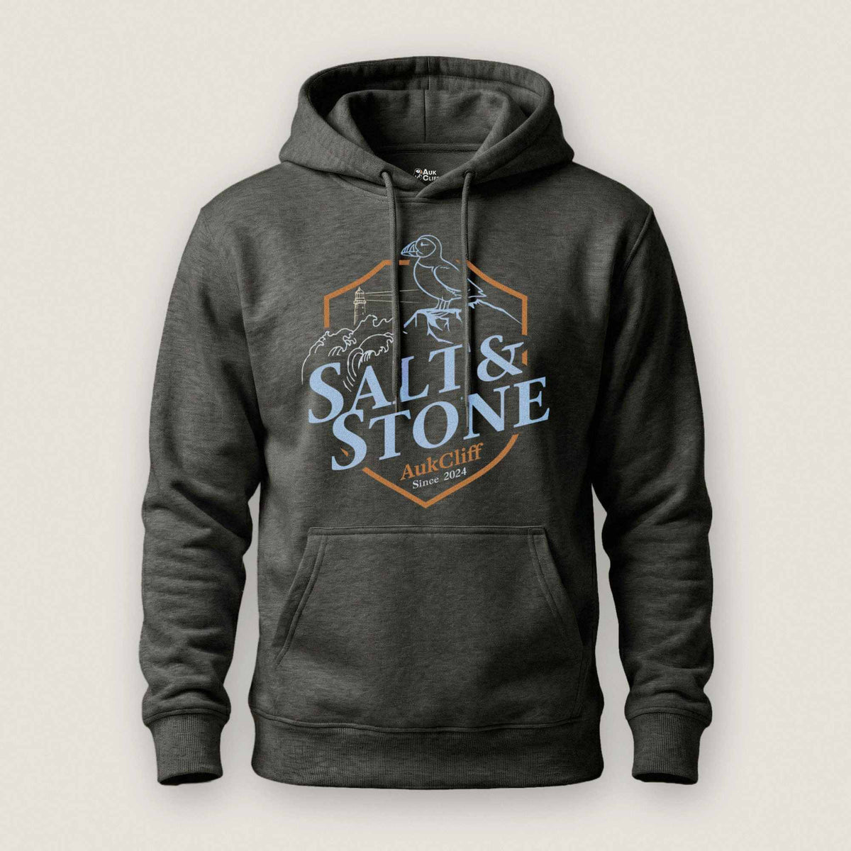 AukCliff® The Origin Collection Hoodie Charcoal Heather / S Salt & Stone Hoodie
